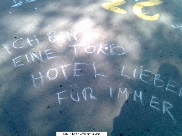 ich bin eine tokio hotel lieber fur immer cel mai nebunesc lucru pe care lai facut!dar care lai