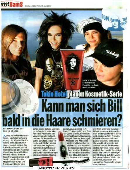 picks with tokio hotel doamne mie imi vine cred &nbsp; &nbsp; uiteti-va olek aici shi spuneti shi