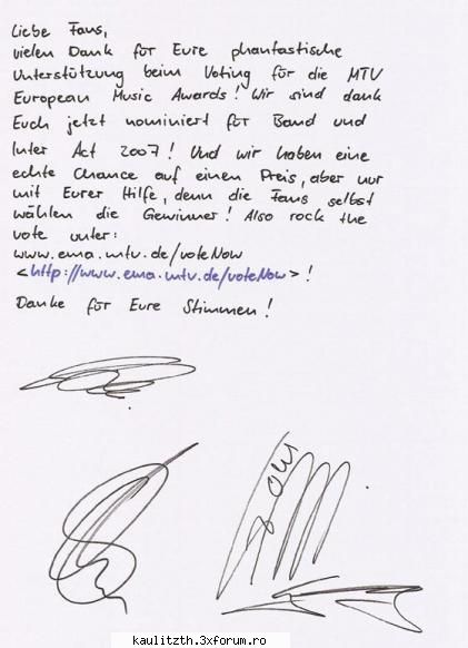 Bill's handwriting(analiza grafologica) - pe thamerica fetele s`au apucat s analizeze - → Bill Kaulitz