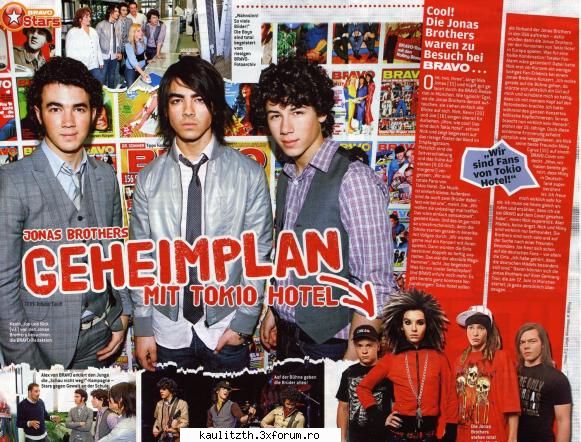 Jonas Brothers - plan ascuns cu Tokio Hotel - take a look "1, 2, 3!" canta Nick Jonas si - → Ştiri