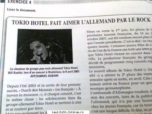Tokio Hotel in examenul DELF - ADMIN - → Ştiri