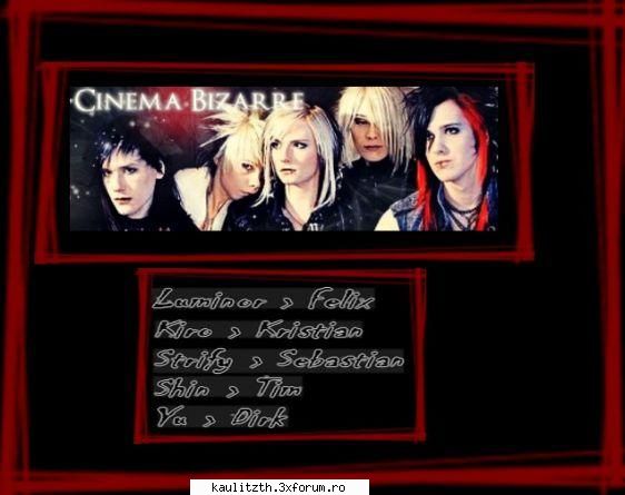 cinema bizarre - numele lor adevarate - → Rock
